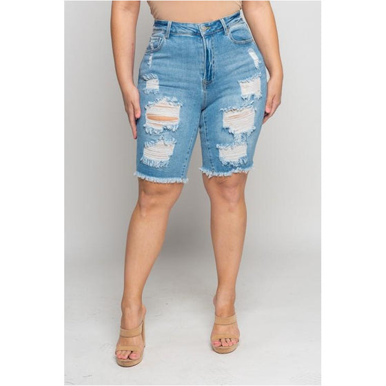 Denim Bermuda Shorts